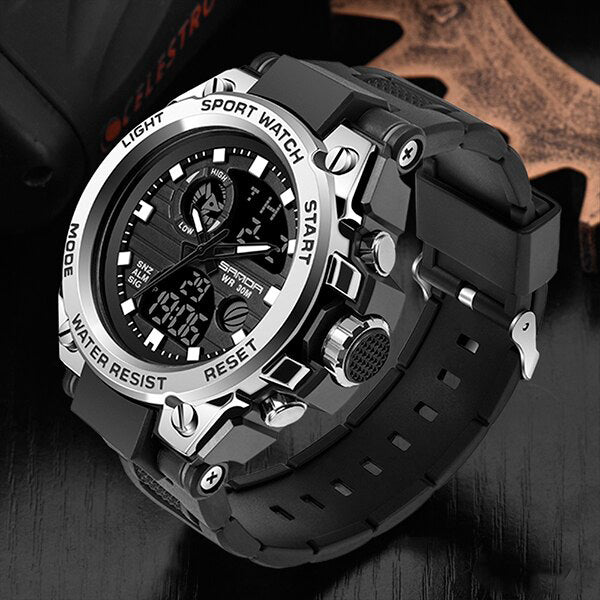 Tough Mens Military Watch – Waterproof Analog Digital Watch