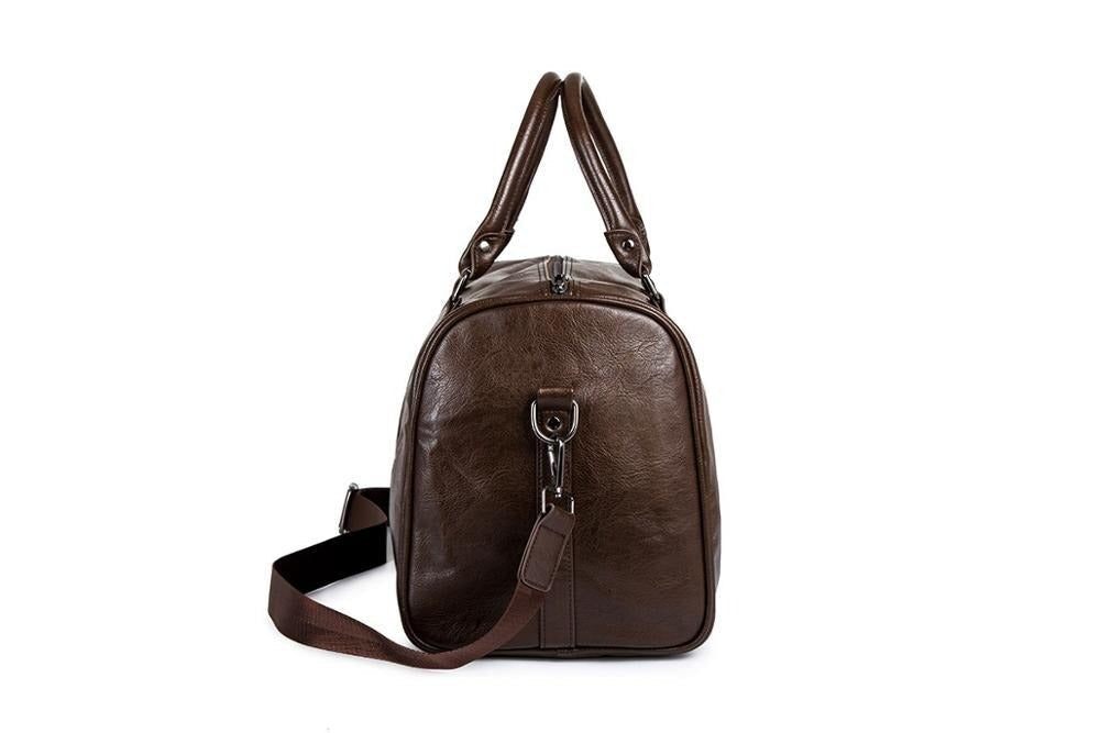 Classic Leather Duffel Bag for Men