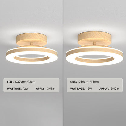 Circular LED Ceiling Light for Hallway and Entryway