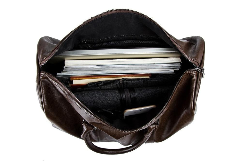 Classic Leather Duffel Bag for Men