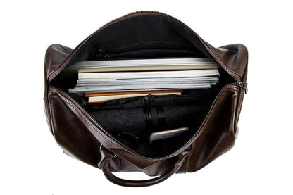 Classic Leather Duffel Bag for Men
