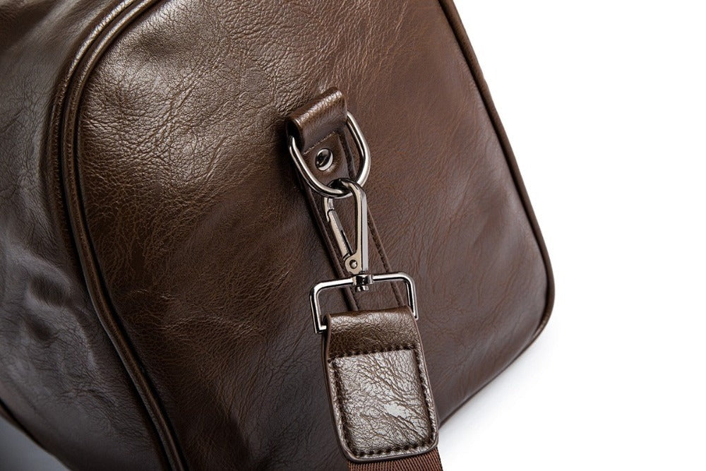 Classic Leather Duffel Bag for Men