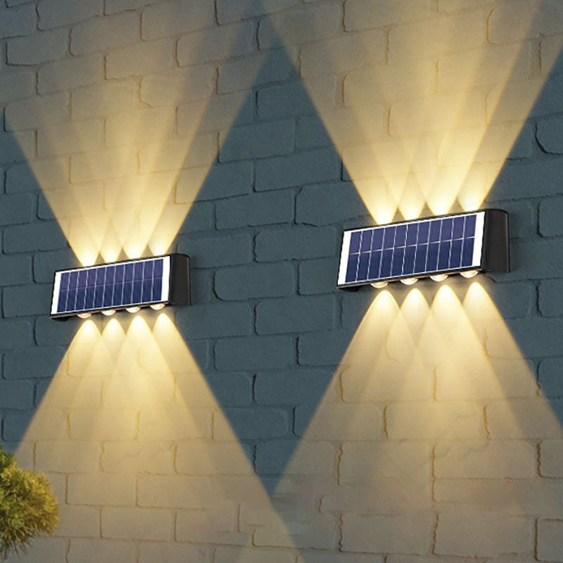 Outdoor Solar LED Wall Light Waterproof Rectangle Lamp