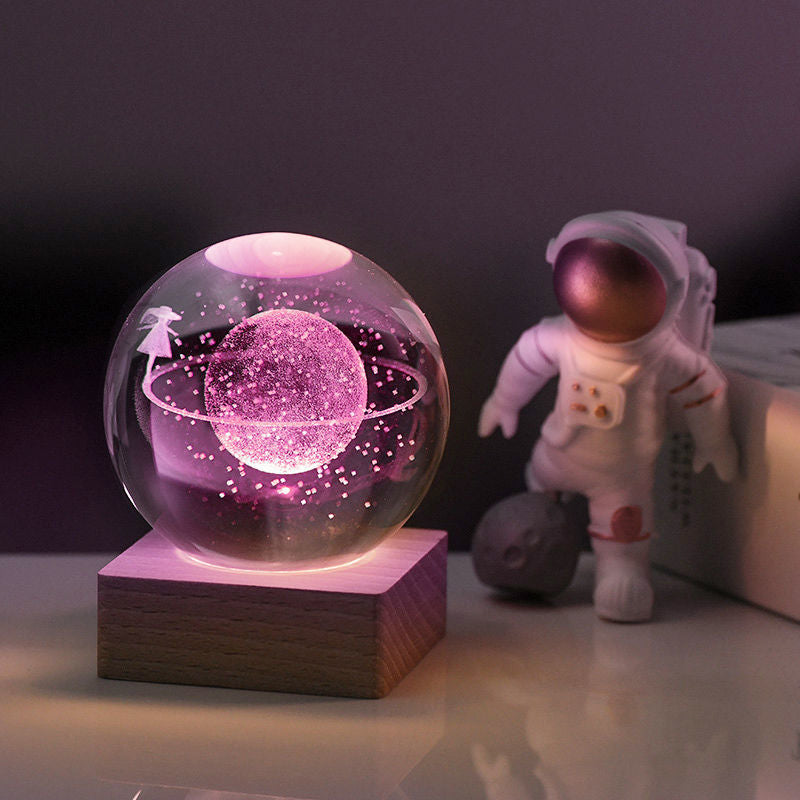 Colorful Cosmic Glass Nightlight Table Lamp