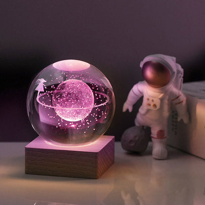 Colorful Cosmic Glass Nightlight Table Lamp