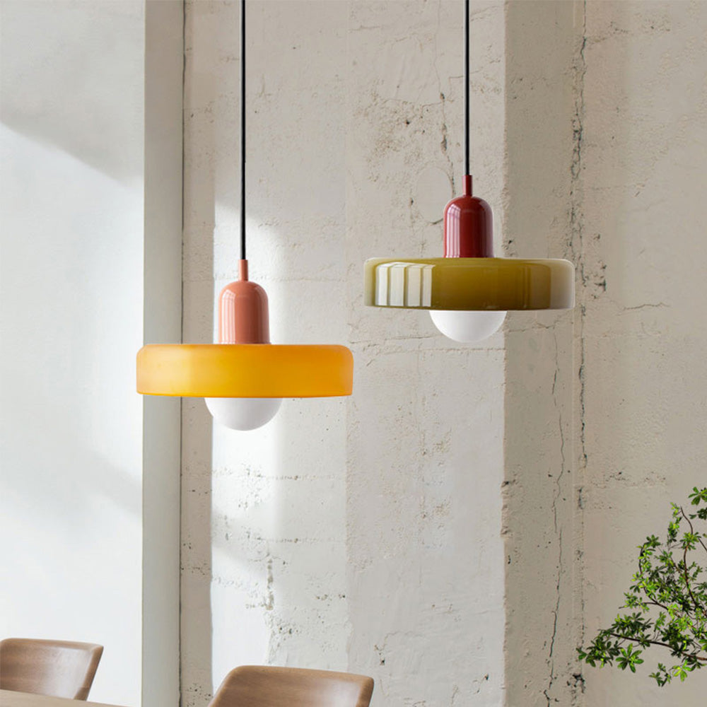 Colorful Glass Pendant Lamp for Modern Dining Rooms