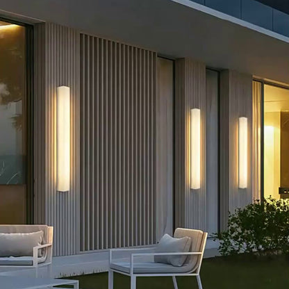 Contemporary Stone Outdoor LED Wall Lantern 1-Light