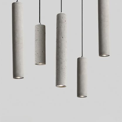 Rustic Concrete Round Hanging Light Fixture