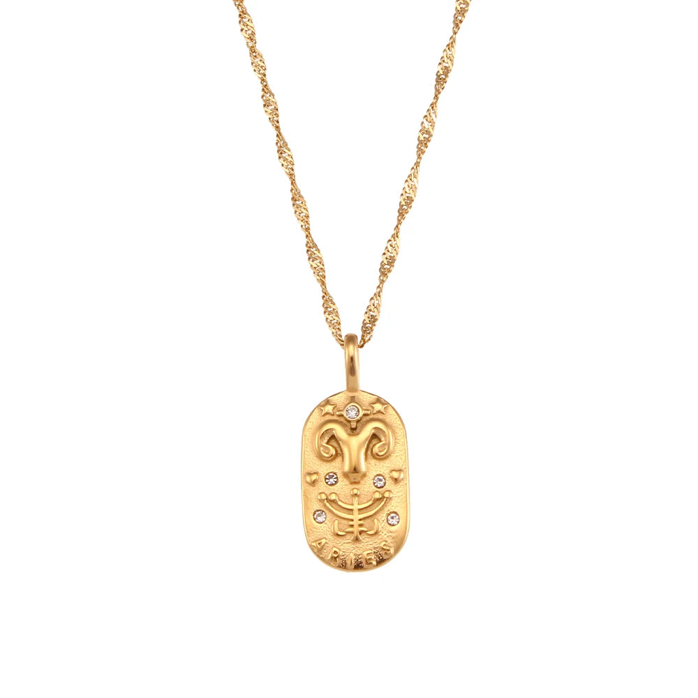 Delicate Astrology Symbol Pendant Necklace - Fesara