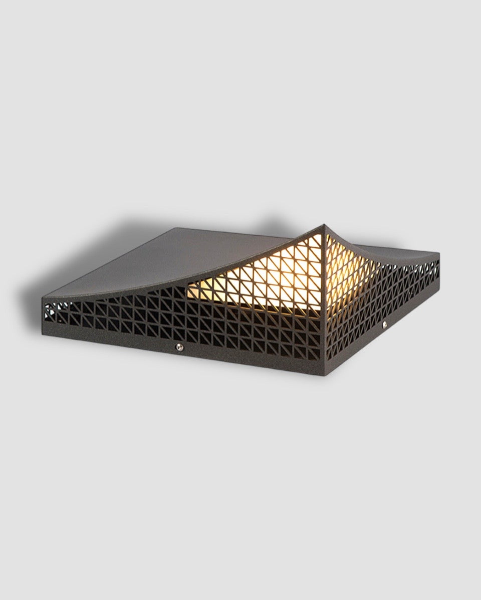 Modern Semi-Pyramid Solar Lights Outdoor with Intelligent Sensor & IP65 Waterproof-2