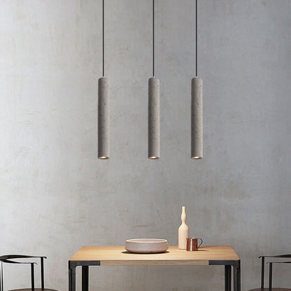 Rustic Concrete Round Hanging Light Fixture
