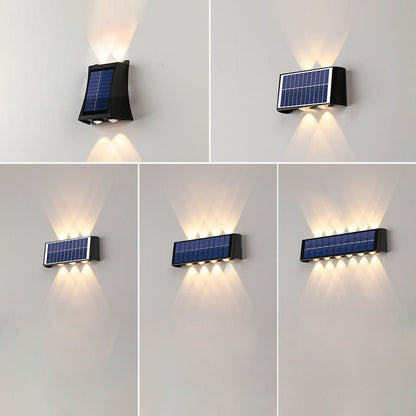 Outdoor Solar LED Wall Light Waterproof Rectangle Lamp