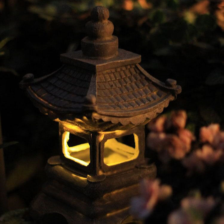Asian Inspired LED Patio Garden Lamp