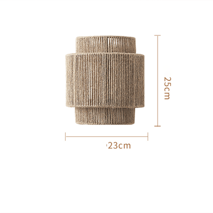 Rustic Woven Hemp LED Table Lamp