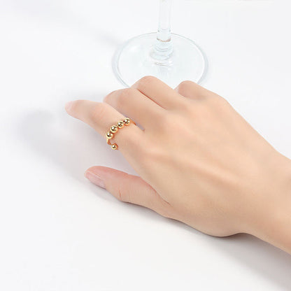 Calming Stress Relief Silver Tone Ring