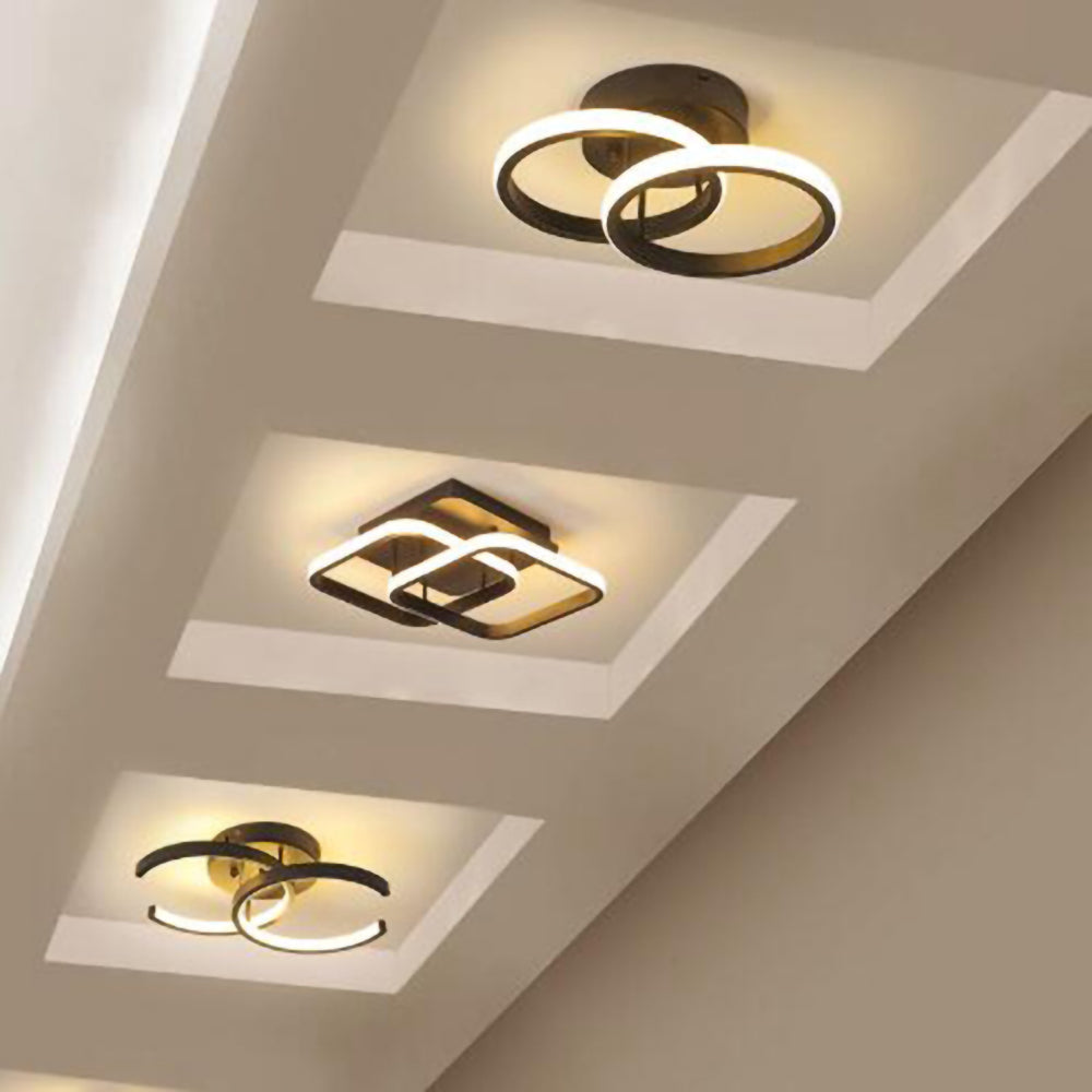 Modern Black LED Ceiling Lamp