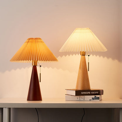 Simple Wooden Shade LED Desk Lamp
