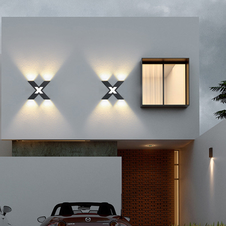 Outdoor Weatherproof Cross LED Wall Lamp