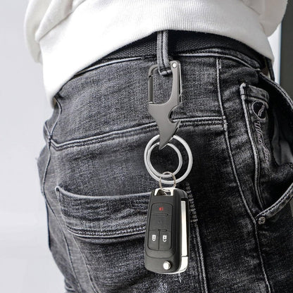 Practical 3-in-1 Keychain Clip with Zinc Alloy