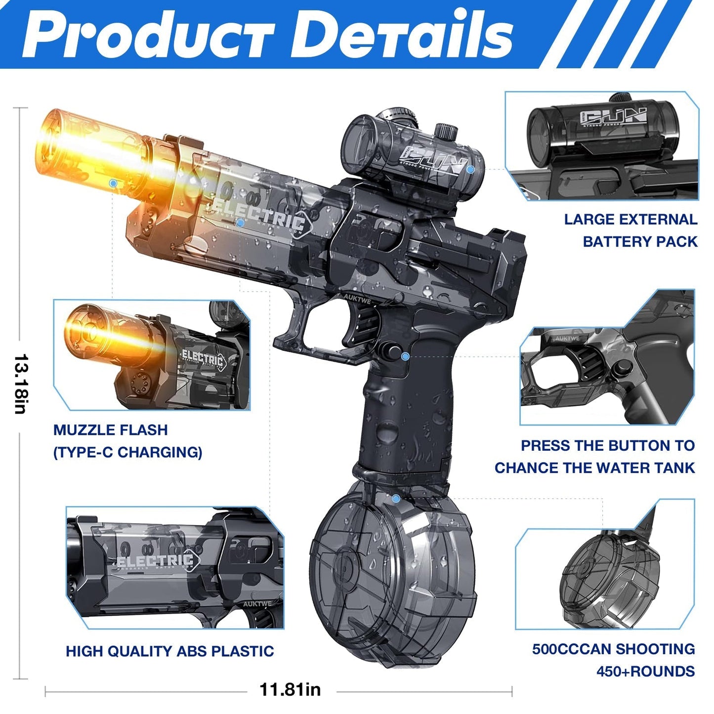 Waterproof Large Capacity Squirt Gun Beach Toy