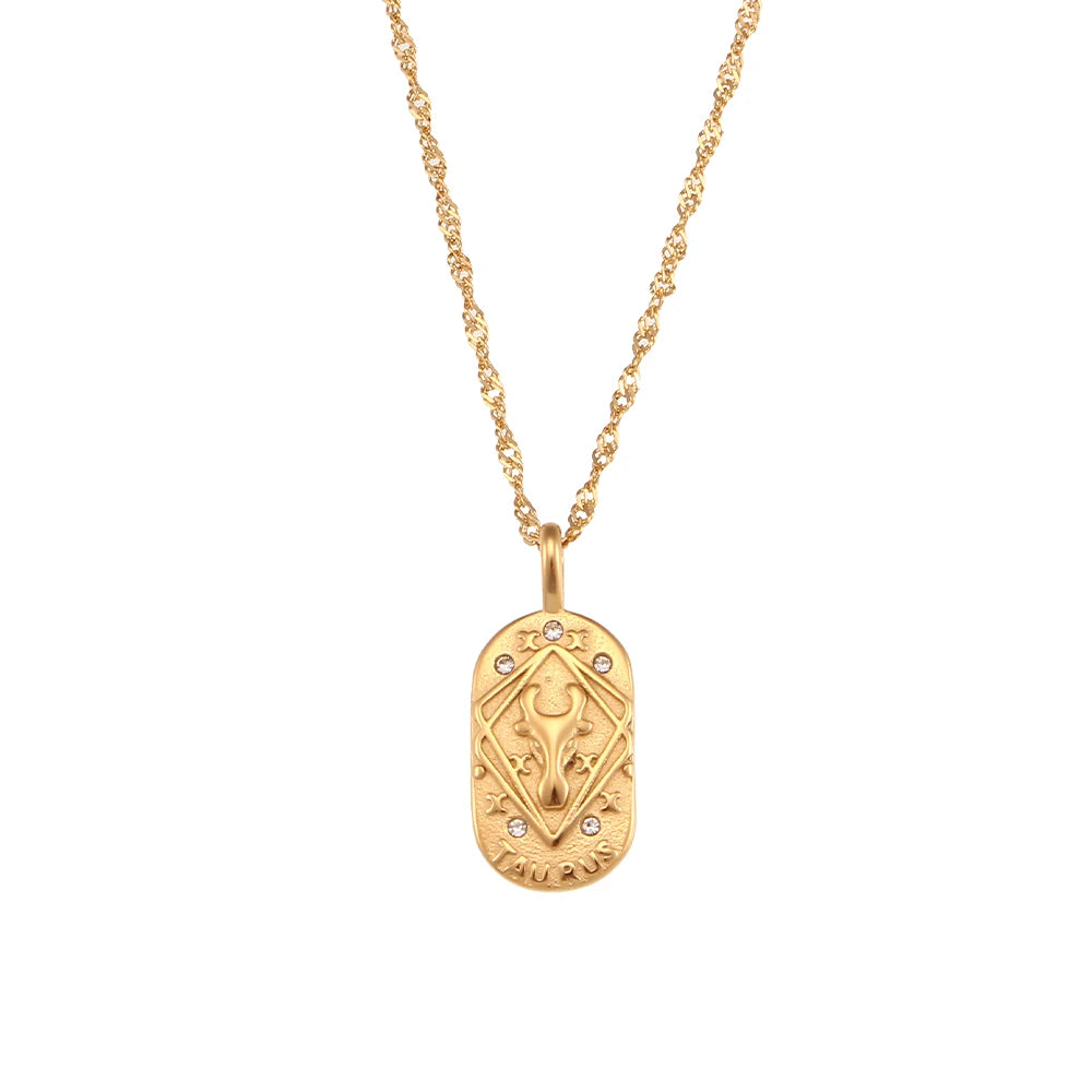 Delicate Astrology Symbol Pendant Necklace