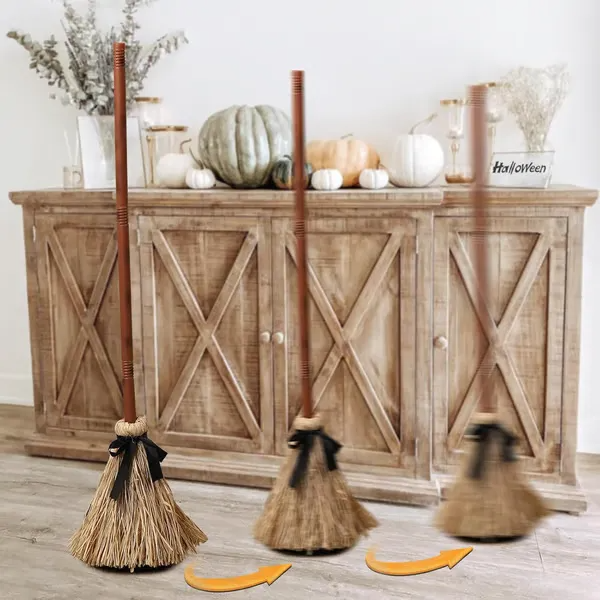Spooky Floating Broom Decor