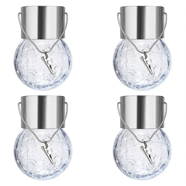 Colorful Cracked Glass Solar Pendant Light