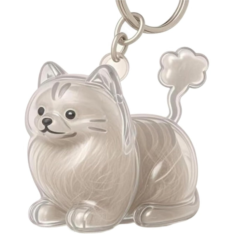 Personalized Pet Hair Memorial Keychain