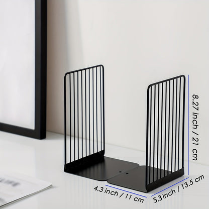 Sturdy Metal Book Ends for Home Office Decor