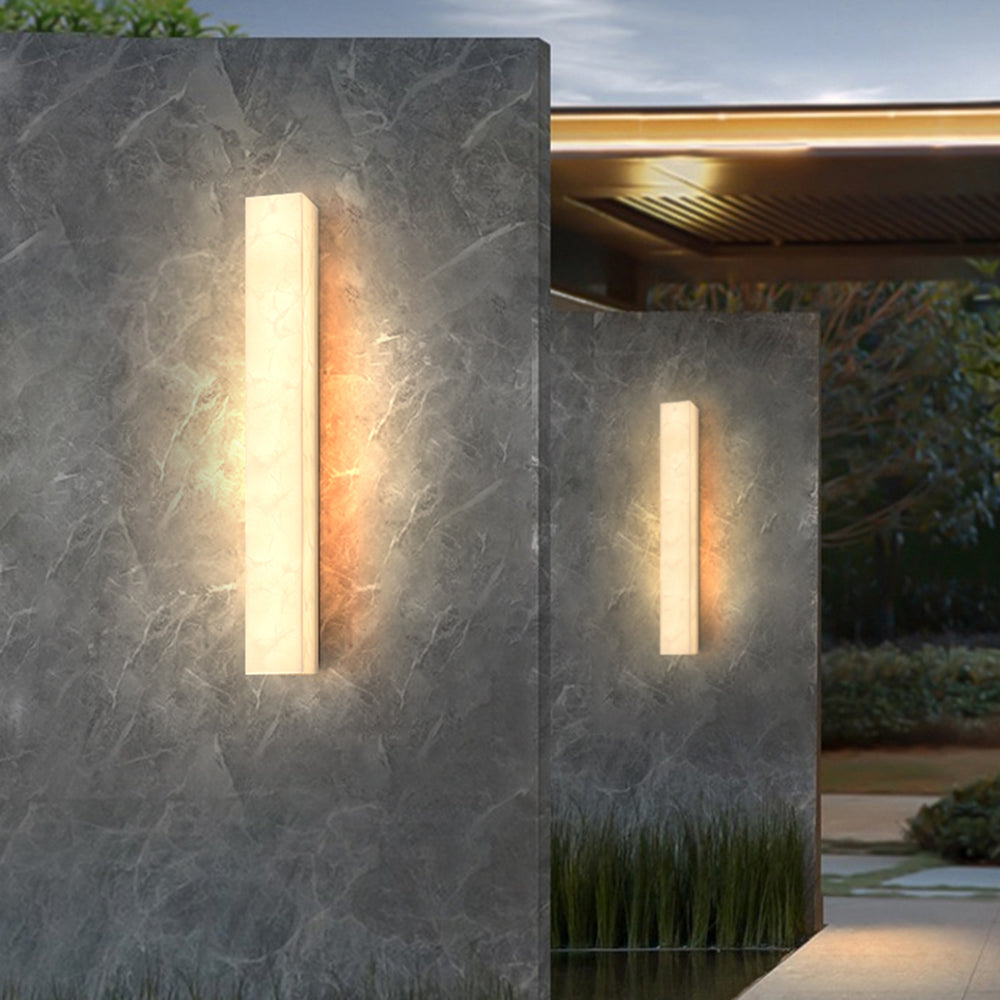 Contemporary Stone Outdoor LED Wall Lantern 1-Light