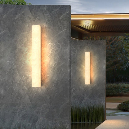 Contemporary Stone Outdoor LED Wall Lantern 1-Light