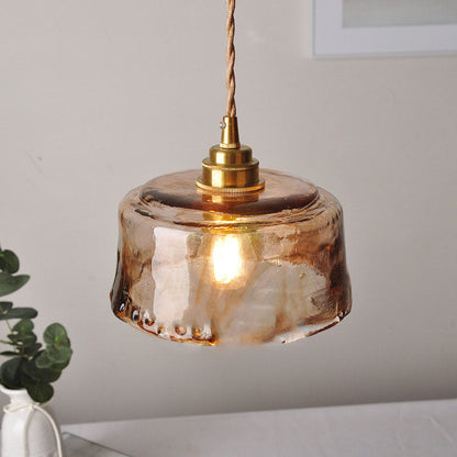 Classic Gold Glass Pendant Ceiling Light
