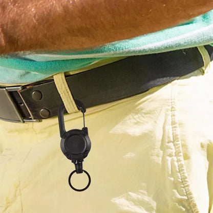 Retractable Outdoor Keychain with Steel Cable