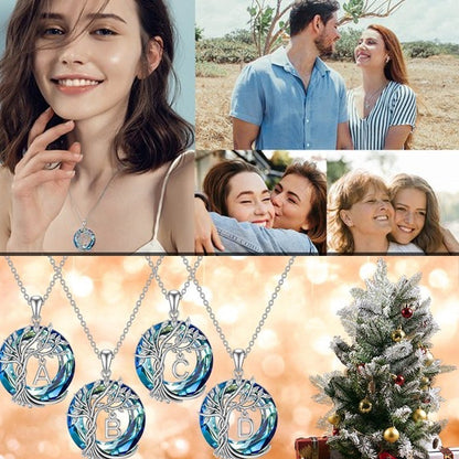 Natural Tree of Life Gemstone Pendant Necklace