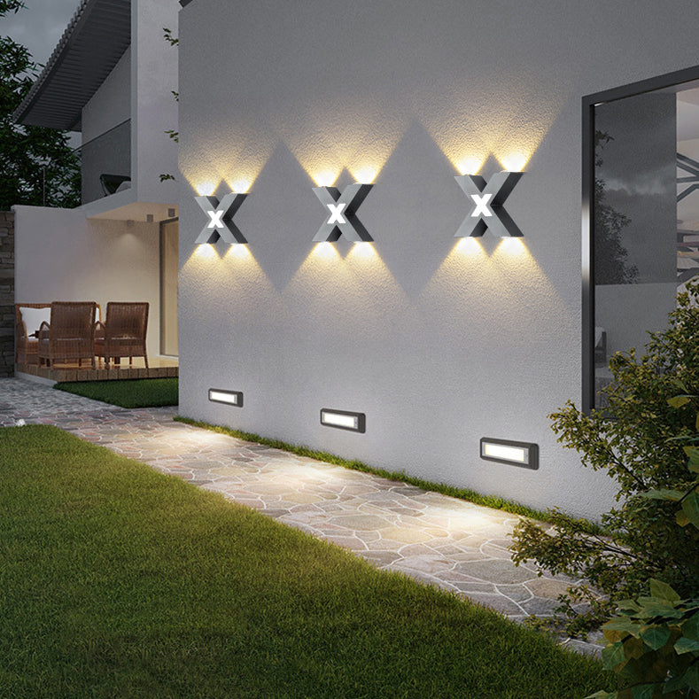 Outdoor Weatherproof Cross LED Wall Lamp