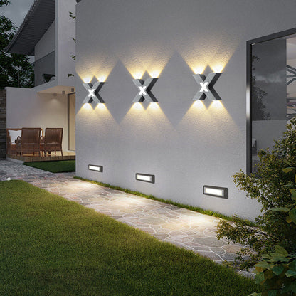 Outdoor Weatherproof Cross LED Wall Lamp
