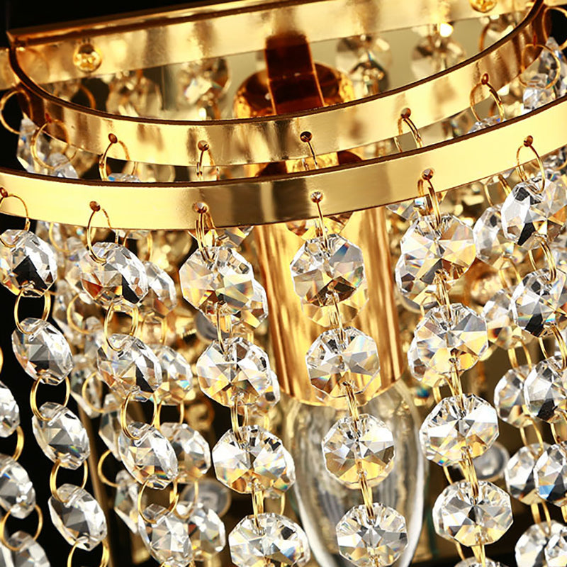 Elegant Crystal Glass 1-Light Wall Sconce Lamp