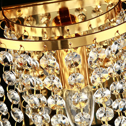 Elegant Crystal Glass 1-Light Wall Sconce Lamp