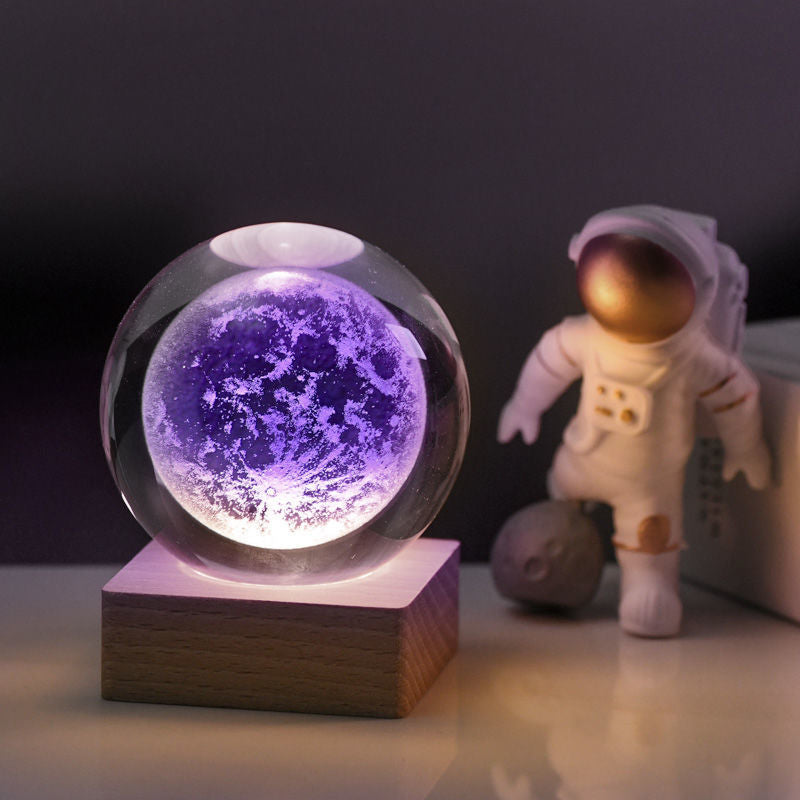 Colorful Cosmic Glass Nightlight Table Lamp