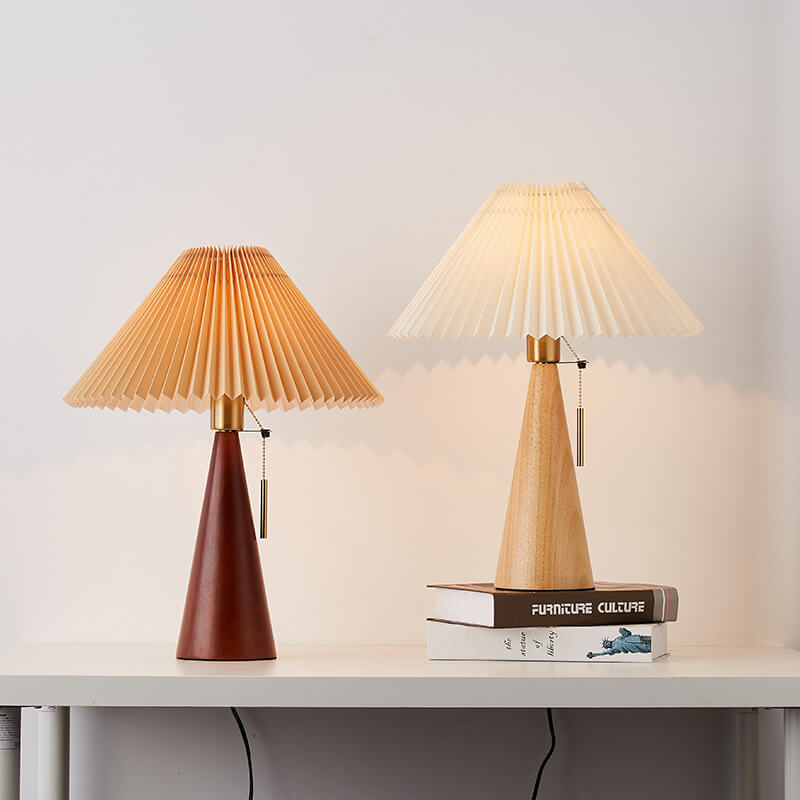 Simple Wooden Shade LED Desk Lamp
