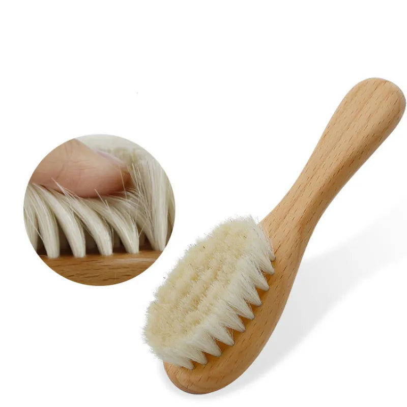 Gentle Baby Hair Brush Set with Wooden Comb
