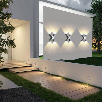 Outdoor Weatherproof Cross LED Wall Lamp