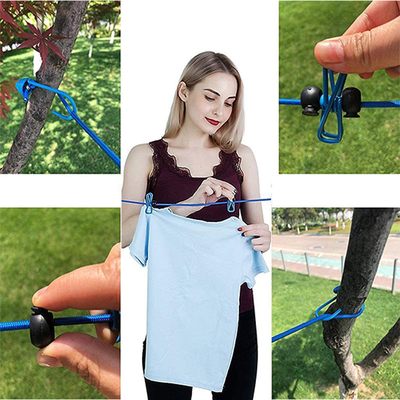 Compact Folding Travel Clothes Drying Rack
