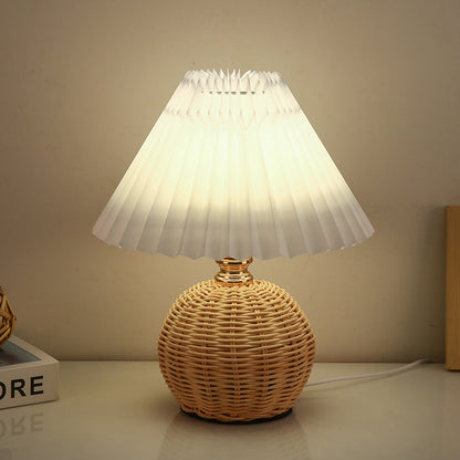 Soft Fabric Shade Nordic LED Bedside Lamp