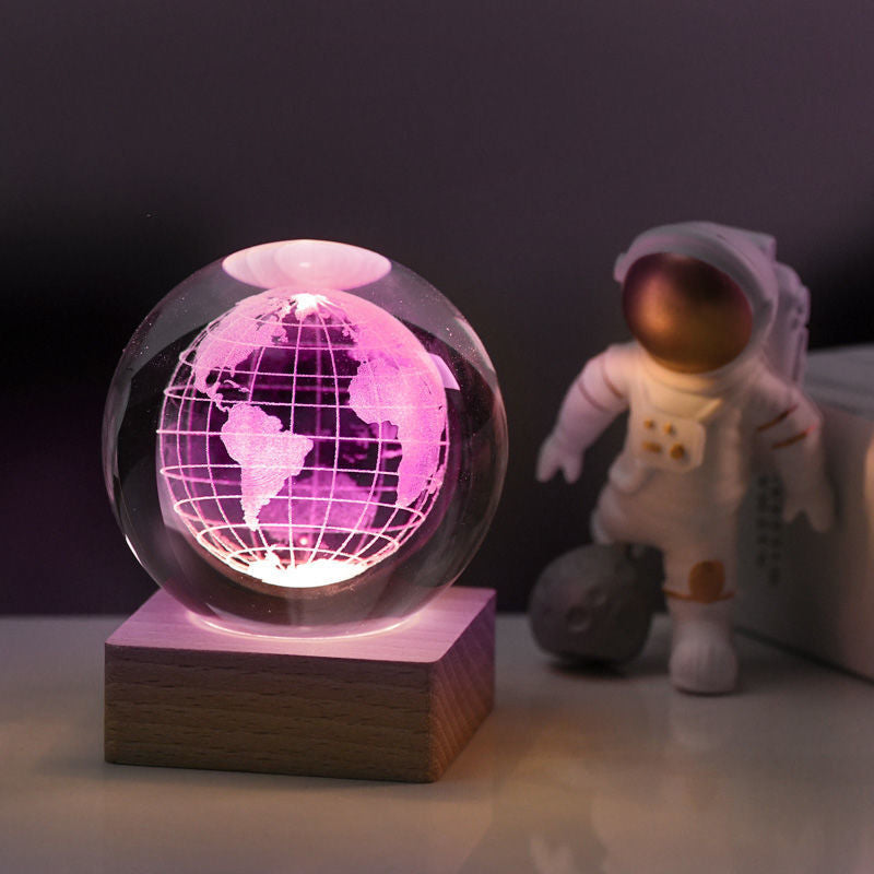 Colorful Cosmic Glass Nightlight Table Lamp
