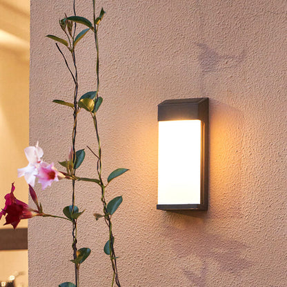 Contemporary White Glass Outdoor Solar Lamp