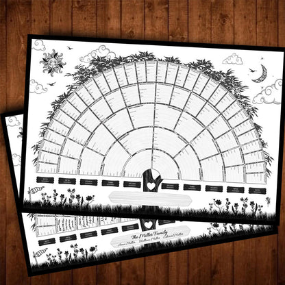 Personalized Heritage Family Tree Wall Art - Fesara
