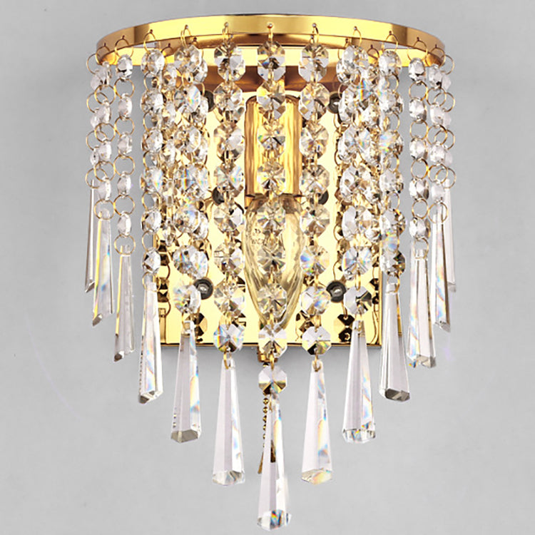 Elegant Crystal Glass 1-Light Wall Sconce Lamp