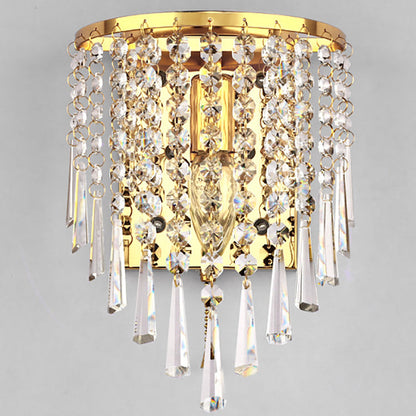 Elegant Crystal Glass 1-Light Wall Sconce Lamp