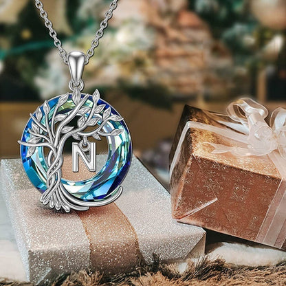 Natural Tree of Life Gemstone Pendant Necklace